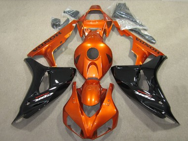 2006-2007 Orange Glossy Black Honda CBR1000RR Motorcycle Fairings UK Stores