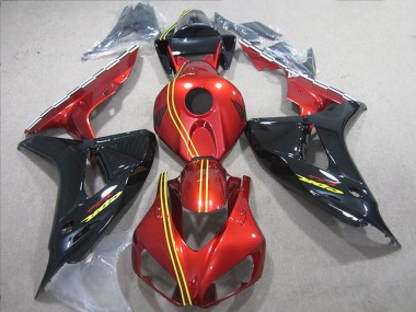 2006-2007 Red Yellow Glossy Black Honda CBR1000RR Motorcycle Fairings UK Stores