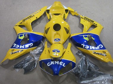2006-2007 Yellow Blue Camel Honda CBR1000RR Motorcycle Fairings UK Stores