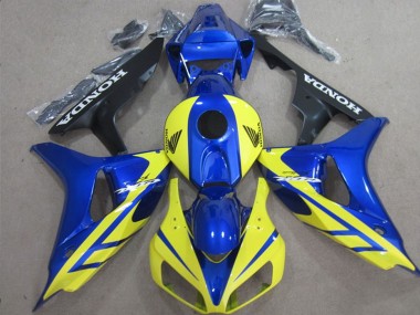 2006-2007 Blue Yellow Glossy Black Honda CBR1000RR Motorcycle Fairings UK Stores