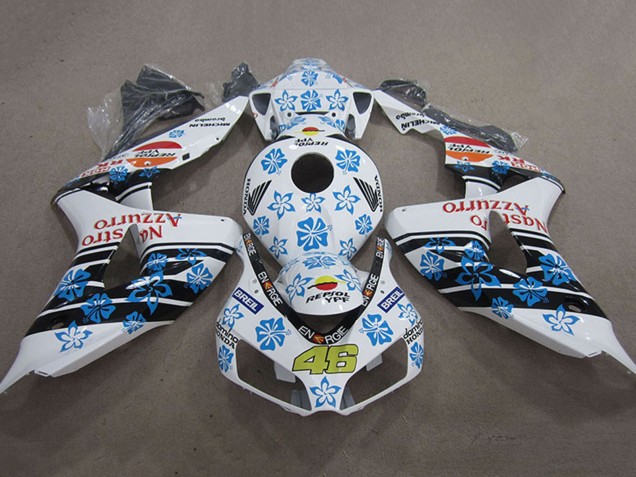 2006-2007 White Light Blue Glossy Black Red Nastro Azzurro Repsol 46 Honda CBR1000RR Motorcycle Fairings UK Stores