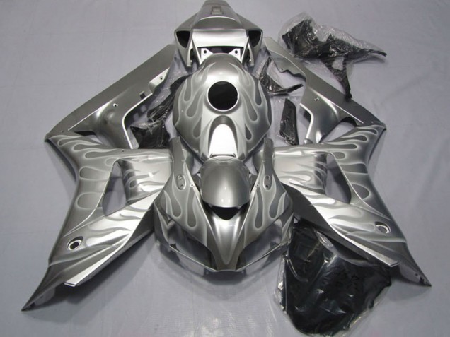 2006-2007 Silver White Flame Honda CBR1000RR Motorcycle Fairings UK Stores