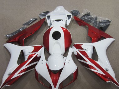 2006-2007 White Red Honda CBR1000RR Motorcycle Fairing Kits UK Stores