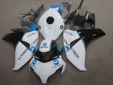 2008-2011 White Blue Glossy Black Konica Minolta Honda CBR1000RR Motorcycle Fairing UK Stores