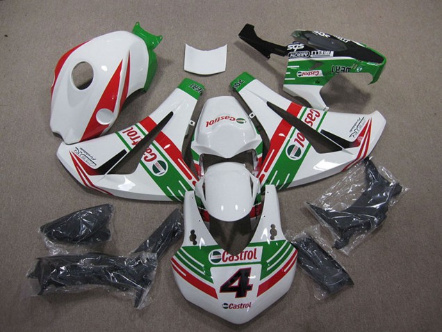 2008-2011 White Red Green Castrol 4 Honda CBR1000RR Motorcycle Fairings UK Stores