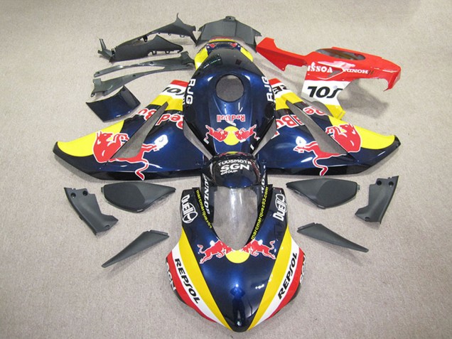 2008-2011 Dark Blue Yellow Red Repsol Red Bull Honda CBR1000RR Motorcycle Fairings UK Stores
