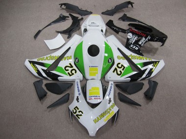 2008-2011 White Green Yellow Glossy Black Hannspree 52 Honda CBR1000RR Motorcycle Fairings UK Stores