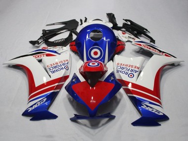 2012-2016 White Red Blue Royal Air Force Reserves Honda CBR1000RR Motorcycle Fairings UK Stores