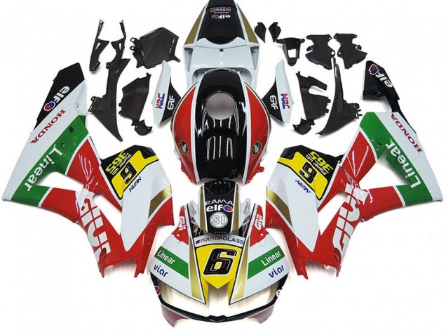 2012-2016 White Red Yellow Green Linear Viar 6 Honda CBR1000RR Motorcycle Fairings UK Stores