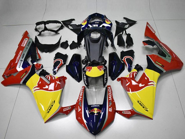 2017-2023 Blue Yellow Glossy Black Red Bull Honda CBR1000RR Motorcycle Fairings UK Stores