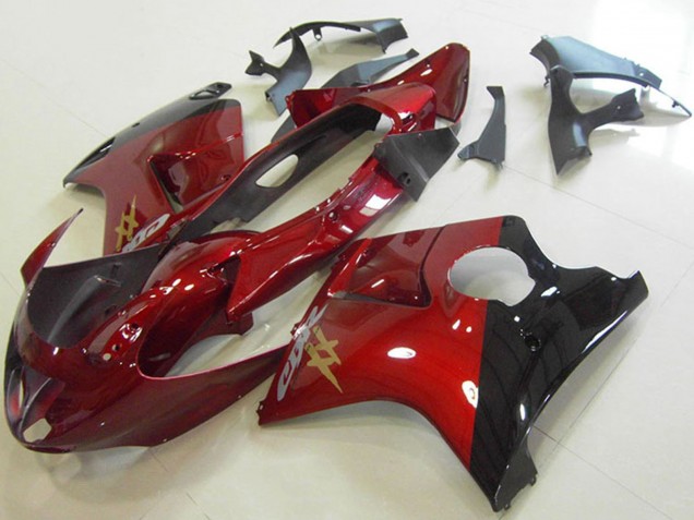 1996-2007 Candy Red Glossy Black Honda CBR1100XX Blackbird Motorcycle Fairings UK Stores