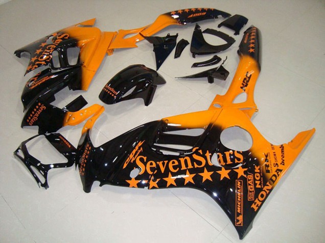 1995-1996 Orange Glossy Black SevenStars Honda CBR600 F3 Motorcycle Fairings UK Stores
