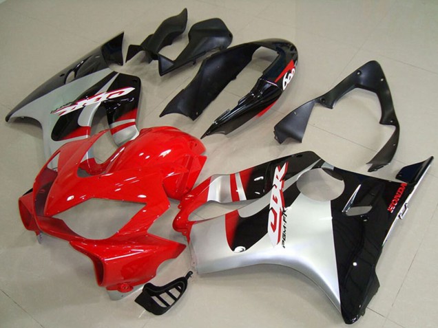 2004-2007 Silver Red Glossy Back Honda CBR600 F4i Abs Motorcycle Fairings UK Stores