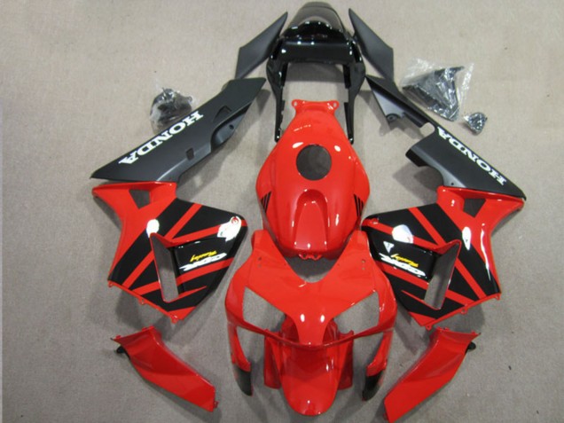 2003-2004 Red Glossy Black Matte Black Honda CBR600RR Motorcycle Fairing UK Stores