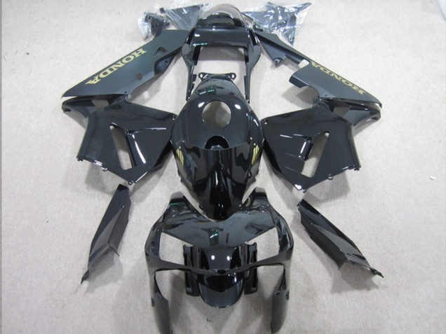 2003-2004 Glossy Black Matte Black Gold Decal Honda CBR600RR Motorcycle Fairings UK Stores