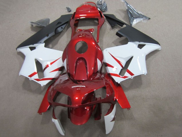 2003-2004 Red White Matte Black Honda CBR600RR Motorcycle Fairings UK Stores