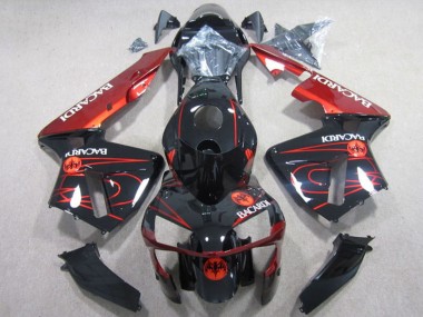 2003-2004 Glossy Black Red RACARDI Honda CBR600RR Motorcycle Fairings UK Stores