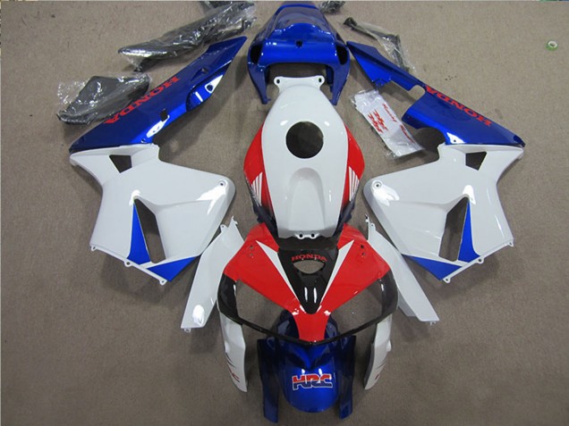 2005-2006 White Red Blue HRC Honda CBR600RR Bike Fairings UK Stores
