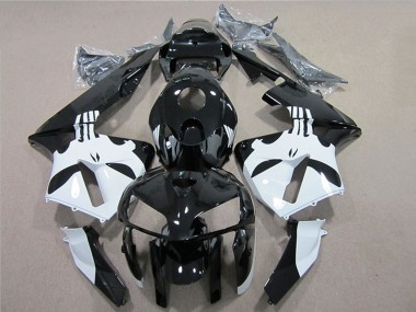 2005-2006 Glossy Black White Honda CBR600RR Motorcycle Fairing UK Stores