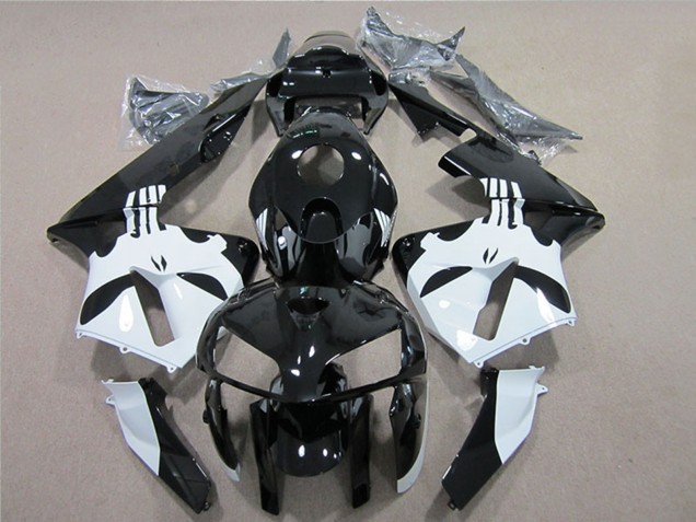 2005-2006 Glossy Black White Honda CBR600RR Motorcycle Fairing UK Stores