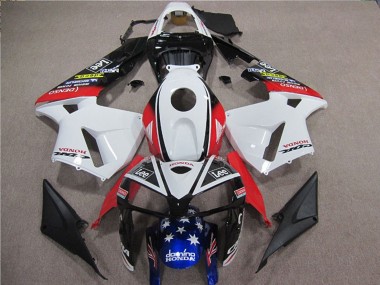 2005-2006 White Red Blue Black Star Lee Honda CBR600RR Motorcycle Fairings UK Stores