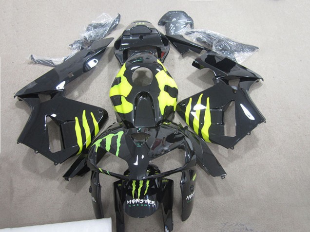 2005-2006 Glossy Black Green Monster Honda CBR600RR Motorcycle Fairings UK Stores