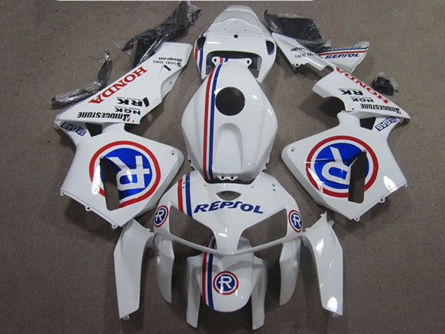 2005-2006 White Blue Repsol Honda CBR600RR Motorcycle Fairings UK Stores
