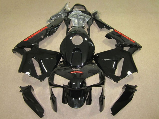 2005-2006 Glossy Black Red Honda CBR600RR Motorcycle Fairings UK Stores