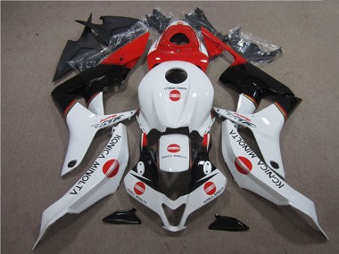 2007-2008 White Red Glossy Black Konica Minolta Honda CBR600RR Motorcycle Fairings UK Stores