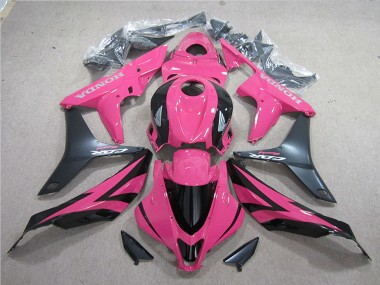 2007-2008 Pink Matte Black Honda CBR600RR Motorcycle Fairing Kits UK Stores
