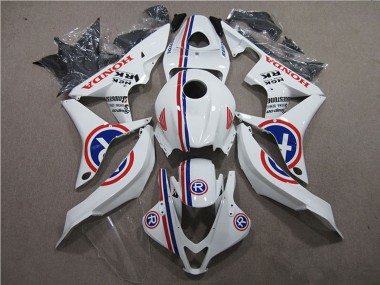 2007-2008 White Blue Red R Honda CBR600RR Motorcycle Fairings UK Stores