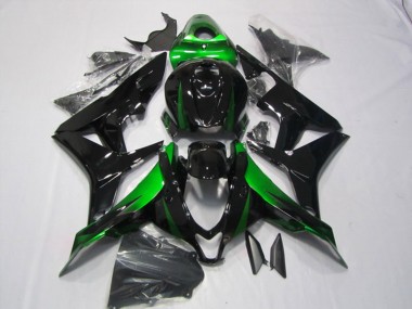 2007-2008 Green Glossy Black Honda CBR600RR Motorcycle Fairings Kits UK Stores