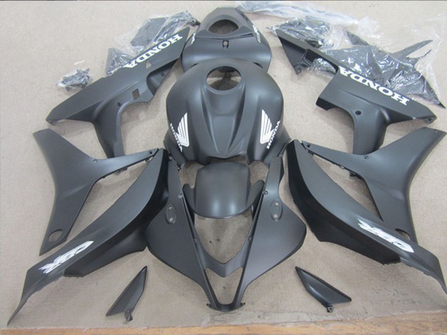 2007-2008 Matte Black White Decals Honda CBR600RR Motorcycle Fairing UK Stores