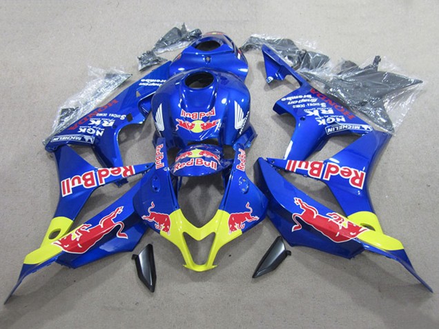 2007-2008 Blue Yellow Red Bull Honda CBR600RR Motorcycle Fairing Kits UK Stores