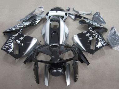 2007-2008 Silver Glossy Black SevenStars Honda CBR600RR Motorcycle Fairings UK Stores