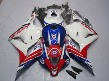 2009-2012 White Blue Red Honda CBR600RR Motorcycle Fairings UK Stores