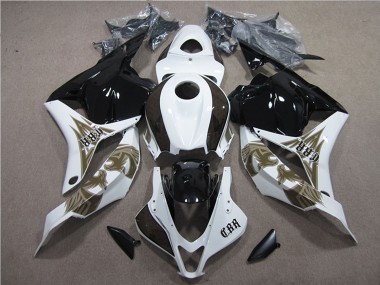 2009-2012 White Glossy Black Honda CBR600RR Motorcycle Fairings Kits UK Stores