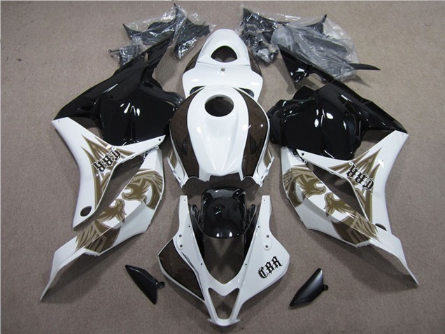 2009-2012 White Glossy Black Honda CBR600RR Motorcycle Fairings Kits UK Stores