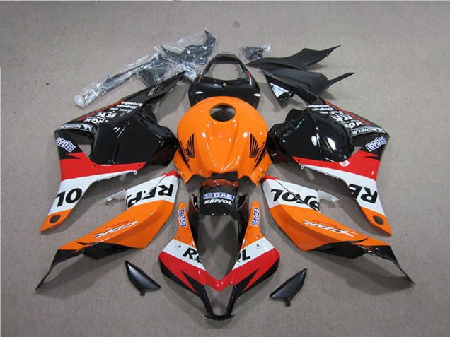 2009-2012 Orange White Red Glossy Black Repsol Honda CBR600RR Abs Fairings UK Stores