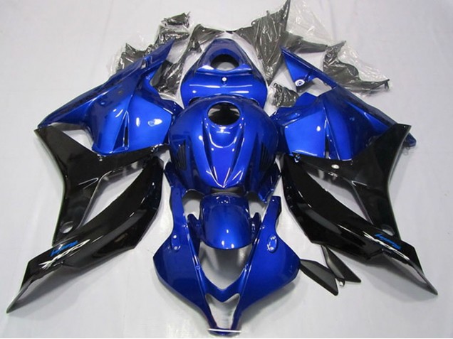 2009-2012 Blue Glossy Black Honda CBR600RR Motorcycle Fairings UK Stores