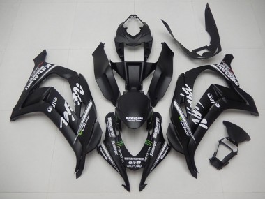 2016-2020 Matte Black Green White Monster Reacing Team Motocard Kawasaki ZX10R Motorcycle Fairings UK Stores