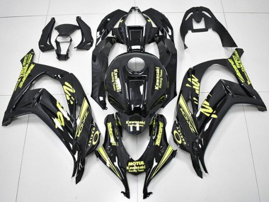2016-2020 Glossy Black Yellow Motul Racing Team Motocard Kawasaki ZX10R Motorcycle Fairings UK Stores