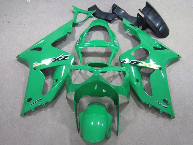 2003-2004 Green Kawasaki ZX6R Motorcycle Fairing Kits UK Stores