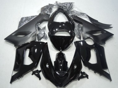 2005-2006 Glossy Black Matte Black Kawasaki ZX6R Motorcycle Fairings UK Stores