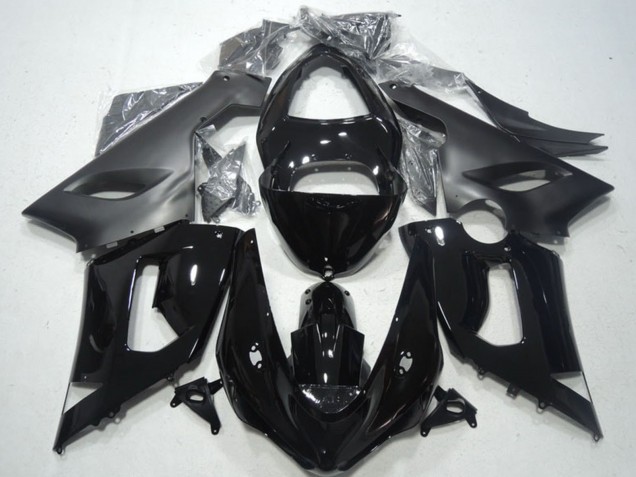 2005-2006 Glossy Black Matte Black Kawasaki ZX6R Motorcycle Fairings UK Stores