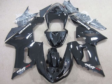 2005-2006 Glossy Black Kawasaki ZX6R Motorcycle Fairing UK Stores