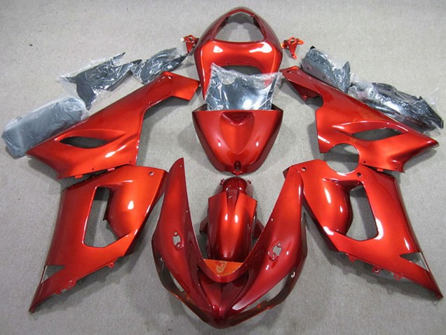 2005-2006 Red Kawasaki ZX6R Motorcycle Fairing UK Stores