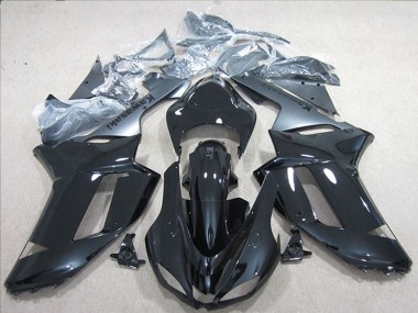 2007-2008 Black Silver Kawasaki ZX6R Motorcycle Fairings UK Stores