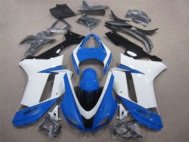 2007-2008 Black Kawasaki ZX6R Motorcycle Fairing Kits UK Stores
