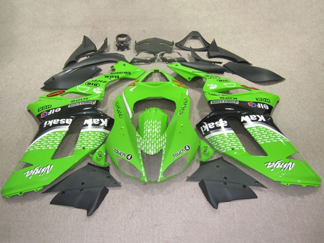 2007-2008 Green Touch 4 Kawasaki ZX6R Motorcycle Fairings UK Stores
